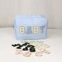 Keymay Custom Private Label Chenille Glitter Letter Patches Nylon Waterpoof Makeup Bags Cosmetic Storage Bag Pouches for School