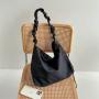 Korean version new design single shoulder crossbody bag large capacity tote bag casual pleated nylon shoulder bag