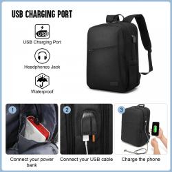 LOVEVOOK Wholesale Custom waterproof Anti-Theft travel backpack bag custom logo packs with usb laptop backpacks men backpacks