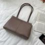 New large capacity PU leather shoulder bag simple white collar female handbag fashion handbag