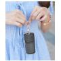 HR629 Women Lipstick Storage Bag Girl Portable Mini Simple Hand Cosmetics Headset Travel Makeup Bag PVC Coin Purse Wallet