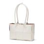 OEM ODM Customized Luxury 2023 Trendy Woman Woven Style Genuine Cowhide Split Leather Ladies Designer Tote Shoulder Bag Handbag