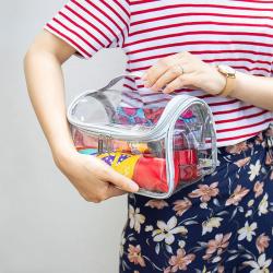 PVC transparent waterproof large capacity wash storage bag portable cosmetic bag