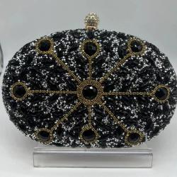 Luxury design diamond clutch bag evening bags rhinestones wedding bags for ladies chain sling purse women's clutches