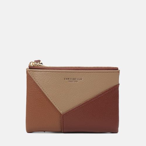 SUSEN CHRISBELLA  ODM OEM New Arrival 2024 hot sale wholesale Pu Leather custom splice coin purse women's wallet