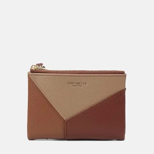 SUSEN CHRISBELLA  ODM OEM New Arrival 2024 hot sale wholesale Pu Leather custom splice coin purse women's wallet
