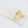 Luxury White Cotton Linen Envelope Eye Shadow Disc Jewelry Packaging Bag Linen Envelope Gift Cosmetic Pouch