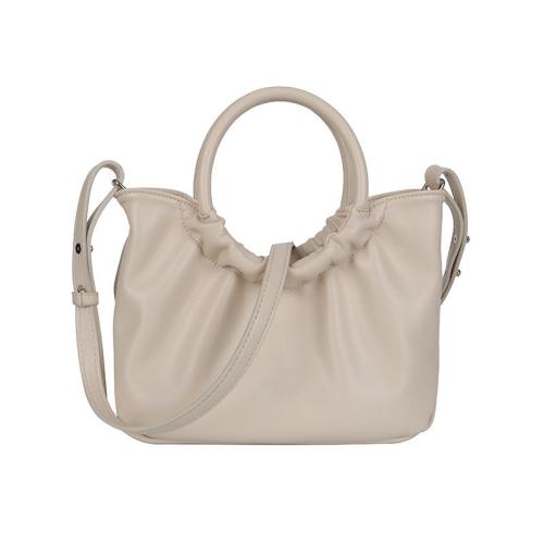 2024 Wholesale Wrinkle Leather Mini Tote Hand Bag For Women Luxury With Round Handle