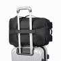 Men's Large Capacity Nylon Business Backpack Waterproof Outdoor Travel Computer Bag with Expansion and Printed LOGO