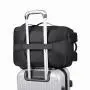 Men's Large Capacity Nylon Business Backpack Waterproof Outdoor Travel Computer Bag with Expansion and Printed LOGO
