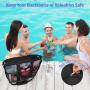 Gelory Wholesale Mesh Beach Toy Tote Bag 9 Pockets Large Lightweight Folding Portable Shoulder Beach Storage Bag