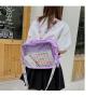 Fashion shoulder bag ita backpack hot selling clear window PVC ita bag custom