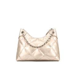 2024 Quilted Tote Bag for Women Metallic Patent PU Leather Chain Underarm Purse Luxury Designer Trending Ladies Shoulder Bags