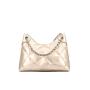 2024 Quilted Tote Bag for Women Metallic Patent PU Leather Chain Underarm Purse Luxury Designer Trending Ladies Shoulder Bags