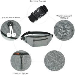 Gelory Outdoor Travelling Sports Waist Bag Unisex Belt Bag Wholesale Customizable Bum Fanny Pack With 4-Zipper Pockets