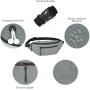 Gelory Outdoor Travelling Sports Waist Bag Unisex Belt Bag Wholesale Customizable Bum Fanny Pack With 4-Zipper Pockets