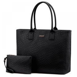 LOVEVOOK New Design Woven  Laptop Tote Bag for Women Large Capacity Ladies Girls Office Work Business 15.6 inch Laptop Handbags