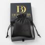 Custom Logo Luxury Matt Leather Drawstring Pouch Small Leather Gift Packing Bag