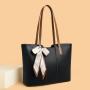 2024 Advanced New Lychee Grain Shoulder Tote Bag Vegan Leather PU Two Soft Underarm Straps Fashionable Simple Design Beach Use