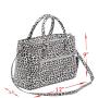 Insulated Cooler Wine Bag Leopard Grain PU Leather Wine Cheest Tote Bag Women For Party Travel