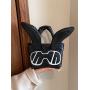 New mini print color contrast niche design pu female bag rabbit Tote bag