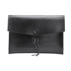 Custom A4 A5 file folder envelope portfolio vegetable tanned leather high-end document paper bag leather case