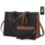 LOVEVOOK 2pcs custom elegant ladies handbags anti-theft shoulder bags wallet luxury office tote bags women laptop bags with usb