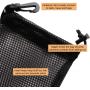 High Quality Custom Logo Laundry Mesh Bag Small Black Mesh Jewelry Gift Drawstring Bag With Clip