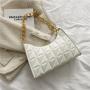 Hot Sale Pu Leather Womens Handbags Shoulder Bags Summer 2024 New Chain Small Square Bag Handheld One Shoulder Underarm Bag