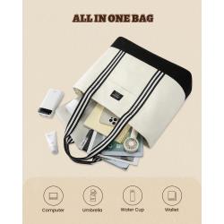 LOVEVOOK custom fashion canvas bags for ladies purses and handbags school business large 15.6in 17in women's laptop hand bags