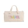 Keymay Custom Embroidery Chenille Letter Patches Girls Cute Nylon Travel Luggage Bags Gym Bags Weekend Duffel Bags for Women