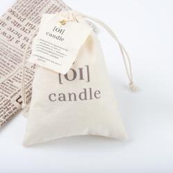 Custom Logo Printed Organic Muslin Cotton Drawstring Dust Gift Candle Bag Wholesale Cotton Candle Pouch