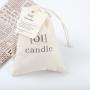 Custom Logo Printed Organic Muslin Cotton Drawstring Dust Gift Candle Bag Wholesale Cotton Candle Pouch