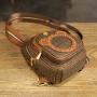 Mini Backpack Cross border Fashion PU Spring New Old Flower Crossbody Chest Bag