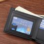 New men's wallet short multi-card fashion leisure money clip male youth thin section two fold horizontal soft leather wallet