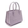 2024 Custom Logo Purple Handbags New Stylish Crocodile  PU Leather Handbags Vintage Tote Bag For Women