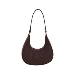 Hot sale women's shoulder bag fashion design Lady's handbags candy color felt material crescent bag