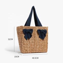 2023 Summer Fashion Straw Ladies Tote Bags Beach Bags Hot Selling Lady Tote Handbags High Quality Bow Womens Tote Bags