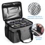 Pretty Outdoor Camping Square Double Zipper Reusable Thermal Insulation Fabric For Cooler Bags Bento Lunch Box With Bags