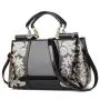 2024 wholesale Pu leather glossy women bags large capacity women's one shoulder crossbody women's handbags with embroidery