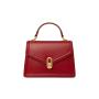 Trendy fashion ruby red genuine leather sling shoulder bags for women's handbags ladies luxury shoulder leather bags wholesale