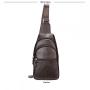 New genuine leather multilayer crossbody sling bag man casual chest bag wholesale men's bag