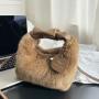 2022 Newest Autumn Winter Plush Women Bags Small Square Ladies Handbags Soft Fashion Women Shoulder Crossbody Bags Logo Custom