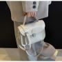 2024 new wax leather retro fashion women's small square bag messenger bag ladies brown handbag wholesale shoulder bag