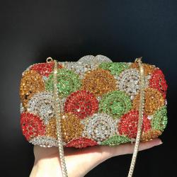 2024  New Design Rhinestone Evening Bag Crystal Clutch Evening Bag Ladies Crystal Women Bag Wedding Party Purse