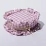 Keymay Fashion Women Girls Gift Bag Zipper Toiletries Organizer Gingham Makeup Bag Pouch Plaid Ruffle Cosmetic Bag