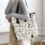 CCF276 Eco Messenger Bags Small Casual Cotton Canvas Tote Crossbody Bag Women's Shoulder Bag with Zipper