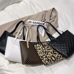 New Design Candy Colour Medium Tote Handbag 2024 Ladies Shoulder Bag Korean Large Capacity Ladies Shopping Bag