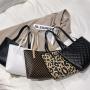 New Design Candy Colour Medium Tote Handbag 2024 Ladies Shoulder Bag Korean Large Capacity Ladies Shopping Bag
