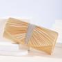 Wholesale rectangle evening bag pleated handbag banquet party clutch bag glitter pouch crystal bags for women